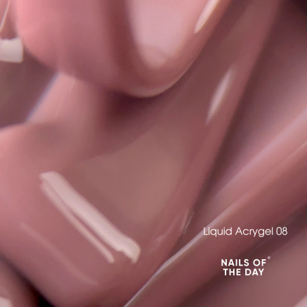 NAILSOFTHEDAY Liquid Acrygel 08 — пильний нюд рідкий акригель нової формули для нігтів, 15 мл