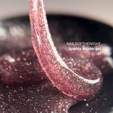 NAILSOFTHENIGHT Sparkle builder gel 07 — коричневий світловідбиваючий будівельний гель, 15 мл