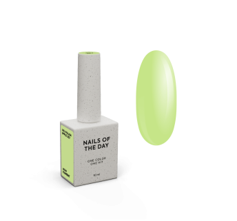 NAILSOFTHEDAY Gel polishl Apple — салатовий пастельний гель-лак для нігтів, що перекриває в один шар, 10 мл