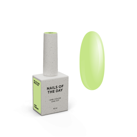NAILSOFTHEDAY Gel polishl Apple — салатовий пастельний гель-лак для нігтів, що перекриває в один шар, 10 мл