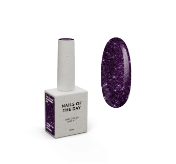NAILSOFTHEDAY Gel polish Blackberry — фіолетовий світловідбиваючий гель–лак для нігтів, 10 мл