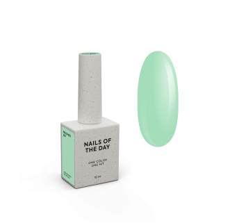 NAILSOFTHEDAY Gel polish Maldives — теплий мʼятно-зелений гель–лак для нігтів, що перекриває в один шар, 10 мл