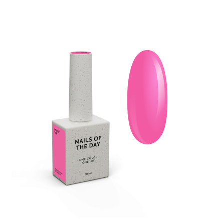 NAILSOFTHEDAY Gel polish Peony— теплий насичений рожевий гель–лак для нігтів, що перекриває в один шар, 10 мл