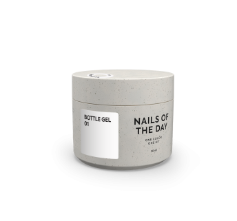 NAILSOFTHEDAY Bottle gel 01 – білий надміцний гель для укріплення нігтів, 30 мл