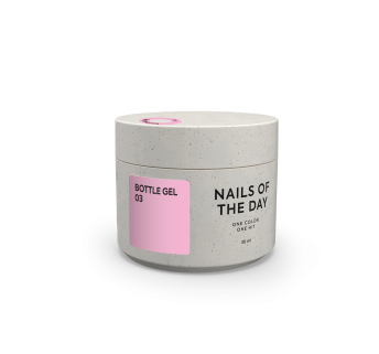 NAILSOFTHEDAY Bottle gel 03 – ніжно-рожевий надміцний гель для укріплення нігтів, 30 мл