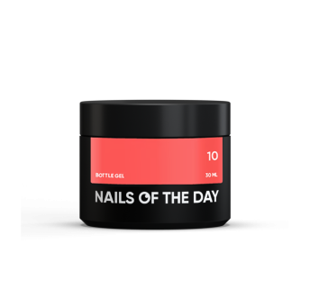 NAILSOFTHEDAY Bottle gel 10 — коралово-червоний надміцний гель для нігтів, 30 мл