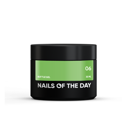 NAILSOFTHEDAY Bottle gel 06 — салатовий надміцний гель для нігтів, 30 мл
