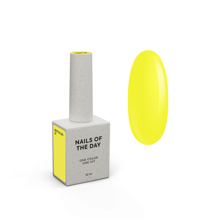NAILSOFTHEDAY Bottle gel 27 – неоновий жовтий надміцний гель для укріплення нігтів, 10 мл