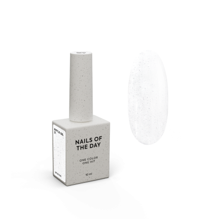 NAILSOFTHEDAY Bottle gel 37 – молочний світловідбиваючий надміцний гель для укріплення нігтів, 10 мл