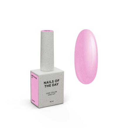 NAILSOFTHEDAY Bottle gel 42 – рожевий з шиммером надміцний гель для укріплення нігтів, 10 мл