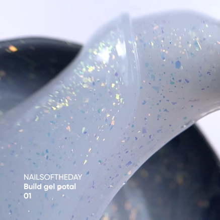 NAILSOFTHEDAY Build gel Potal 01 — молочний будівельний гель з поталлю для нігтів, 15 мл
