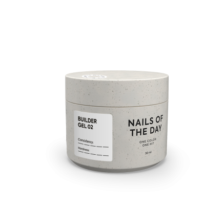 NAILSOFTHEDAY Builder Gel 02 — біло–молочний гель для нарощування нігтів, 30 мл