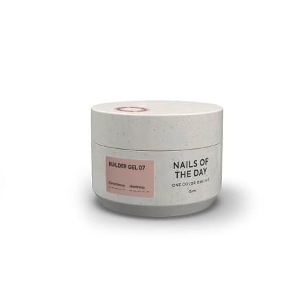 NAILSOFTHEDAY Builder Gel 07 — коричневий гель для нарощування нігтів, 15 мл