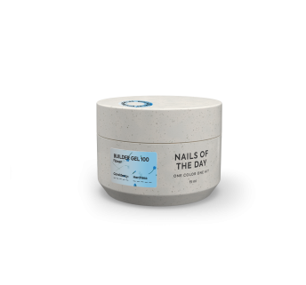 NAILSOFTHEDAY Builder gel 100 — блакитний з сухоцвітами гель для нарощування нігтів, 15 мл