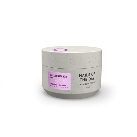 NAILSOFTHEDAY Builder gel 102 — молочно-рожевий з поталлю гель для нарощування нігтів, 15 мл
