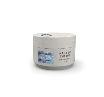 NAILSOFTHEDAY Builder gel 105 — прозорий з пластівцями юкі гель для нарощування нігтів, 15 мл