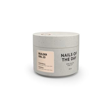 NAILSOFTHEDAY Builder Gel 20 — пісочний нюдовий гель для нарощування нігтів, 30 мл