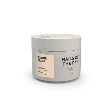 NAILSOFTHEDAY Builder Gel 20 — пісочний нюдовий гель для нарощування нігтів, 30 мл