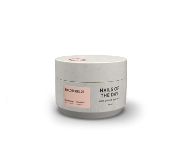 NAILSOFTHEDAY Builder Gel 21 — теплий нюдовий гель для нарощування нігтів, 15 мл