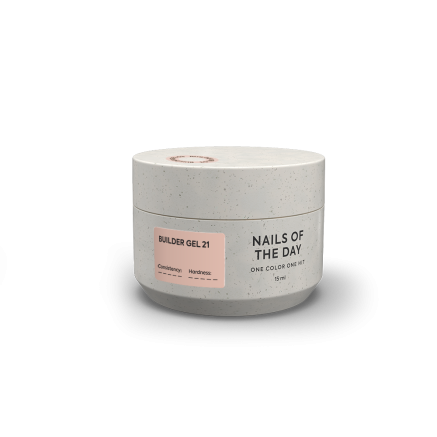 NAILSOFTHEDAY Builder Gel 21 — теплий нюдовий гель для нарощування нігтів, 15 мл