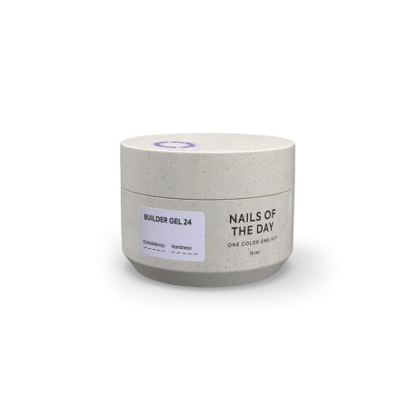 NAILSOFTHEDAY Builder Gel 24 — молочний з рожевою вуаллю гель для нарощування нігтів, 15 мл