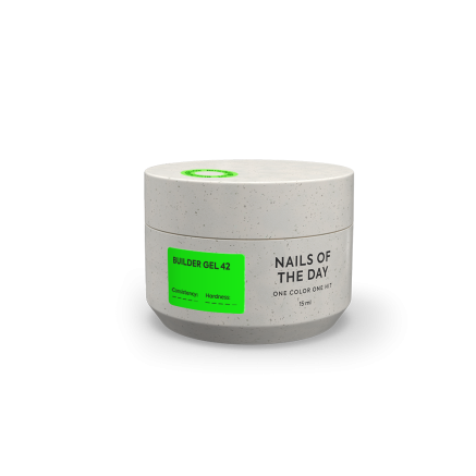 NAILSOFTHEDAY Builder gel 42 — насичено-салатовий гель для нарощування нігтів, 15 мл