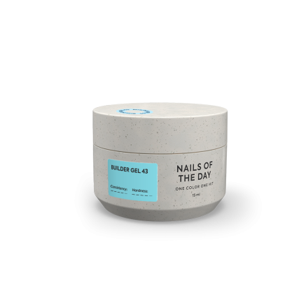 NAILSOFTHEDAY Builder gel 43 — світло-блакитний гель для нарощування нігтів, 15 мл