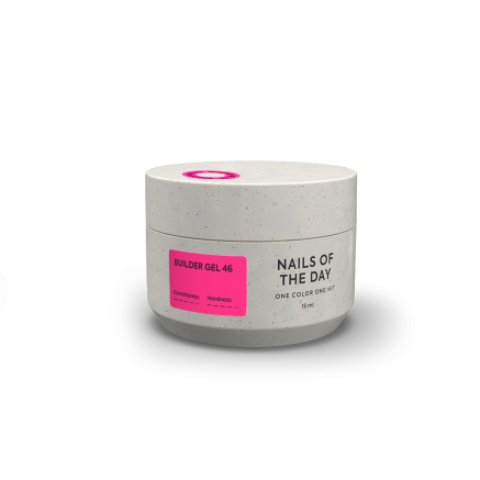 NAILSOFTHEDAY Builder gel 46 — насичено-рожевий гель для нарощування нігтів, 15 мл