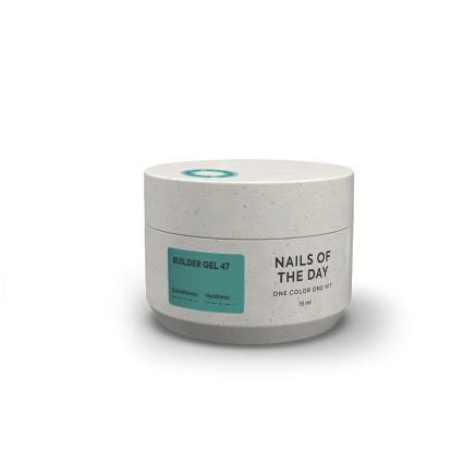 NAILSOFTHEDAY Builder gel 47— бірюзовий гель для нарощування нігтів, 15 мл