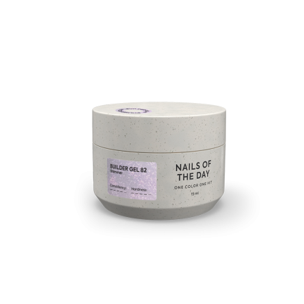 NAILSOFTHEDAY Builder gel 82 — рожевий з шиммером гель для нарощування нігтів, 15 мл