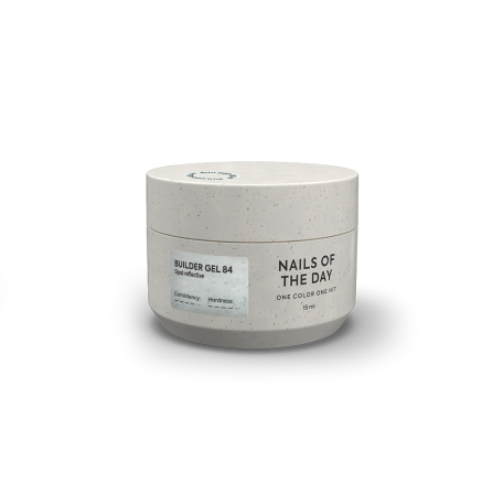 NAILSOFTHEDAY Builder gel 84 — молочний з опаловим блиском світловідбиваючий гель для нарощування нігтів, 15 мл