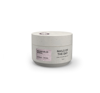 NAILSOFTHEDAY Builder gel 85 — рожево-молочний з опаловим блиском світловідбиваючий гель для нарощування нігтів, 15 мл