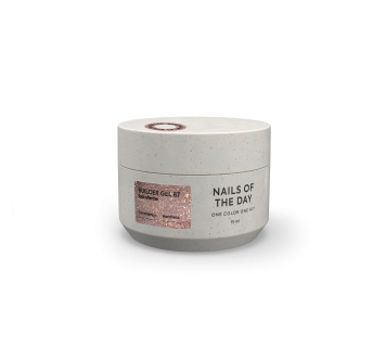 NAILSOFTHEDAY Builder gel 87 — теплий нюдовий з опаловим блиском світловідбиваючий гель для нарощування нігтів, 15 мл