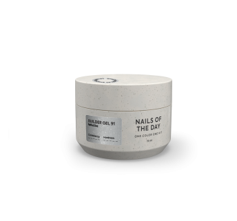 NAILSOFTHEDAY Builder gel 91 — сріблясто-молочний світловідбиваючий гель для нарощування нігтів, 15 мл