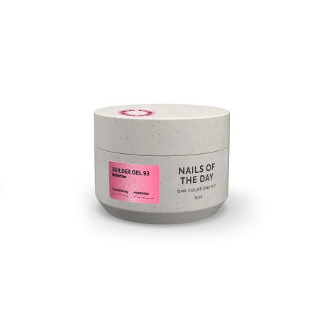 NAILSOFTHEDAY Builder gel 93 — ніжно-рожевий світловідбиваючий гель для нарощування нігтів, 15 мл