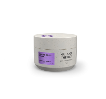 NAILSOFTHEDAY Builder gel 95 — ліловий світловідбиваючий гель для нарощування нігтів, 15 мл