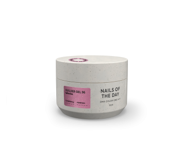 NAILSOFTHEDAY Builder gel 96 — рожевий світловідбиваючий гель для нарощування нігтів, 15 мл