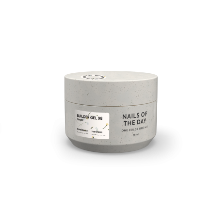 NAILSOFTHEDAY Builder gel 98 — прозорий з сухоцвітами гель для нарощування нігтів, 15 мл