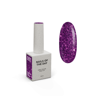 NAILSOFTHEDAY Gel polish Cosmopolitan — темно–рожевий світловідбиваючий гель–лак для нігтів, 10 мл
