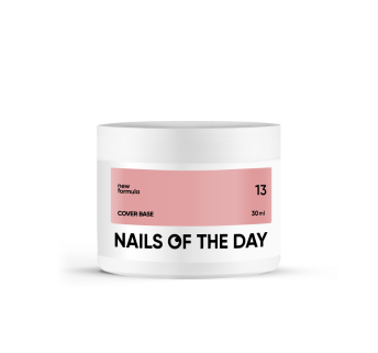 Nailsoftheday Cover base 13 — рожево-нюдове базове покриття для нігтів, 30 ml