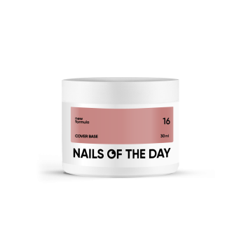 Nailsoftheday Cover base 16 — темне натуральне нюдове базове покриття для нігтів, 30 ml