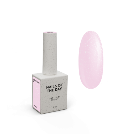 Nailsoftheday Cover base 26 shimmer — ніжно-рожеве зі срібним шиммером базове покриття для нігтів, 10 мл