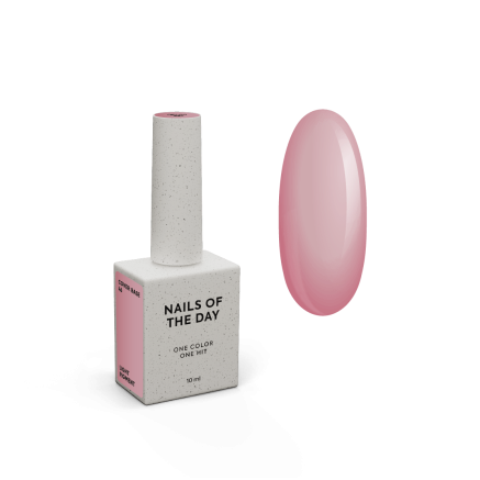 NAILSOFTHEDAY Cover basе 46 light pigment — легкопігментоване напівпрозоре припилено-рожеве базове покриття для нігтів, 10 мл