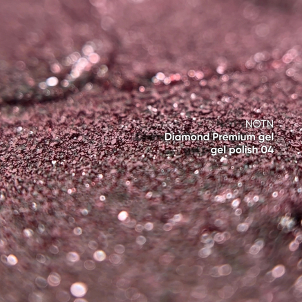 NAILSOFTHEDAY Diamond Premium gel – gel polish 04 — рожеве золото гель-лак з дрібною металевою поталью для нігтів, 5 мл