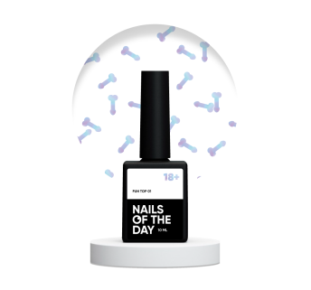 NAILSOFTHEDAY FUN! top 01 — фінішне покриття для нігтів з голографічним арт-декором , без липкого шару, 10 мл