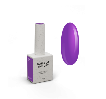 NAILSOFTHEDAY Gel polish Plum-198 — сливово-фіолетовий гель лак, що перекривається в один шар, 10 мл