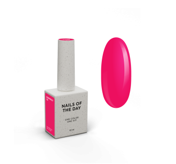 NAILSOFTHEDAY Gel polish Grapefruit-213 — неоново-малиновий гель лак, що перекривається в один шар, 10 мл