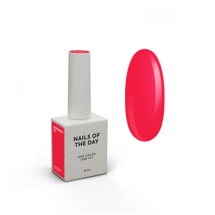 NAILSOFTHEDAY Gel polish Watermelon-215 — насичений коралово-червоний, що перекривається в один шар, 10 мл
