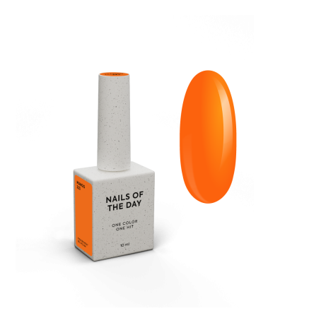 NAILSOFTHEDAY Gel polish Mango-223 — неоново-помаранчевий гель лак, що перекривається в один шар, 10 мл