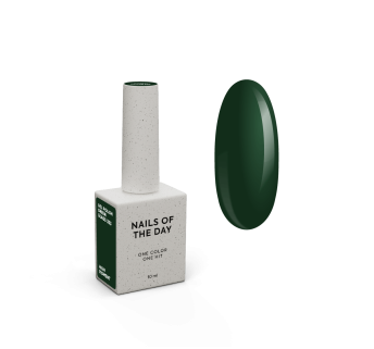 NAILSOFTHEDAY Gel polish Green glass — смарагдовий гель–лак для нігтів, що перекриває в один шар, 10 мл